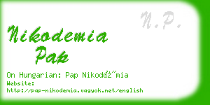nikodemia pap business card
